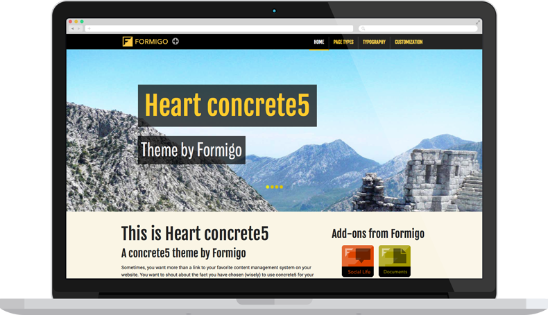 Heart concrete5 - Desktop